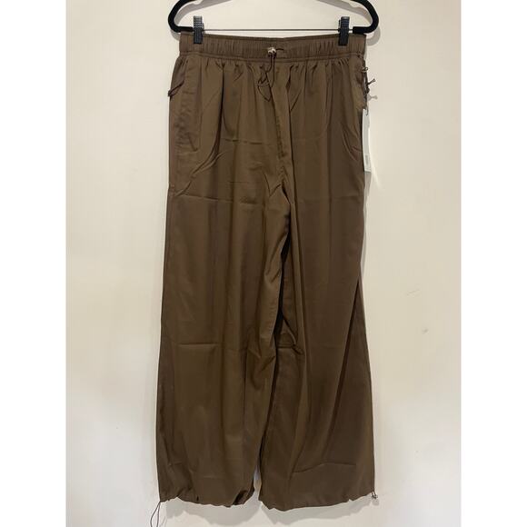 NWT Girlfriend Collective Marble Amy Adjustable Straight Pants Brown Women's L - Picture 1 of 6